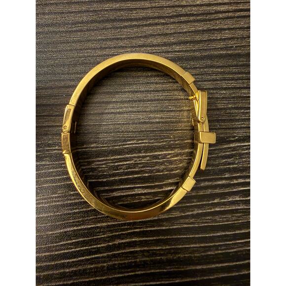 MICHAEL KORS Buckle Enamel Bangle Orange-Goldtone Bracelet - Picture 4 of 6